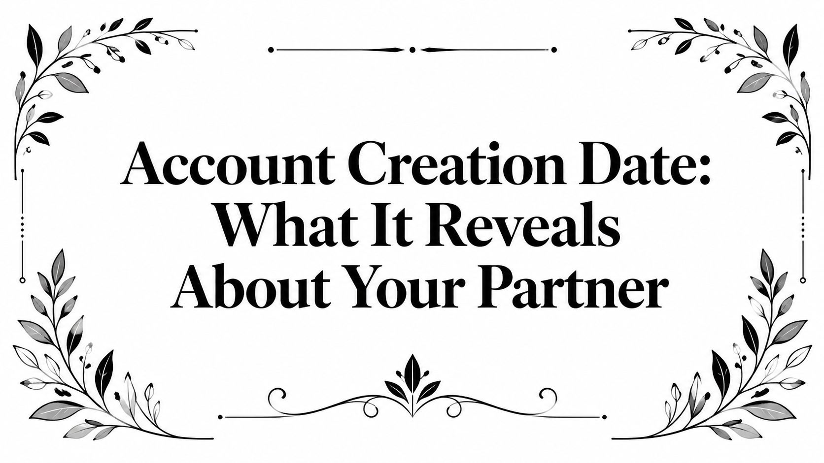 Account Creation Date: What It Reveals About Your Partner