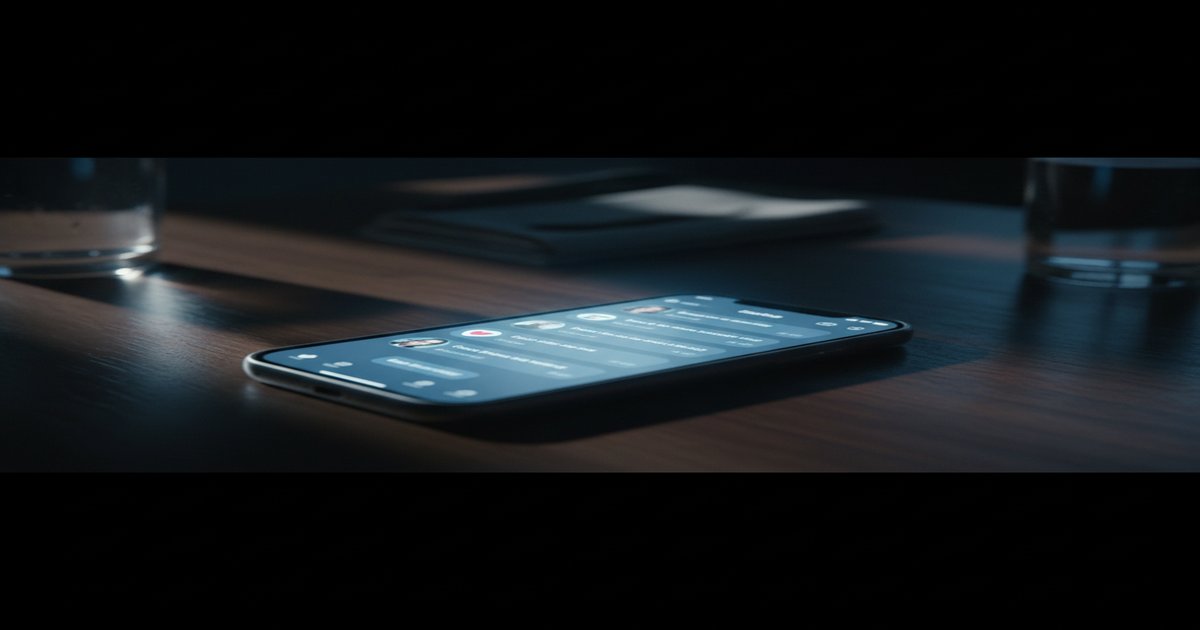 Apps cheaters use - smartphone with dating apps in dark setting