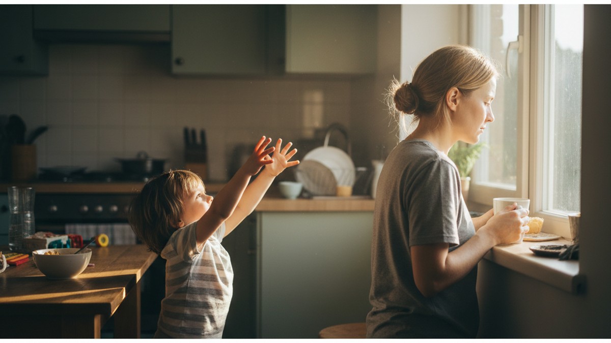 Child reaching toward emotionally distant parent, representing childhood attachment experiences that shape adult infidelity patterns