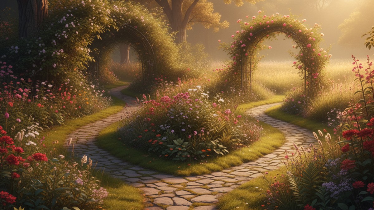Garden path forking in two directions representing the stay or leave decision after infidelity