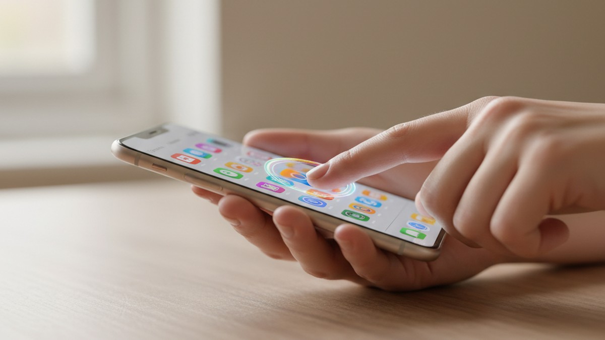 Person using reverse image search on phone