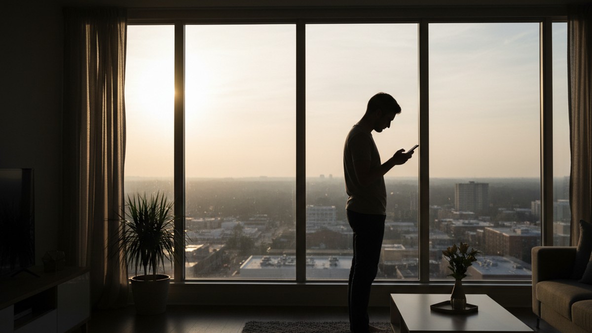 Person standing at window in silhouette, contemplating what to do after finding evidence of a cheating partner