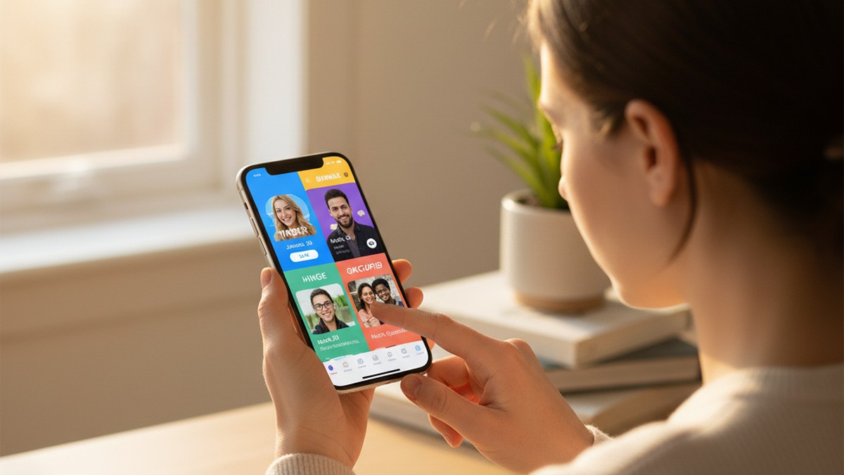 Person searching multiple dating platforms on phone to find hidden Pittsburgh profiles