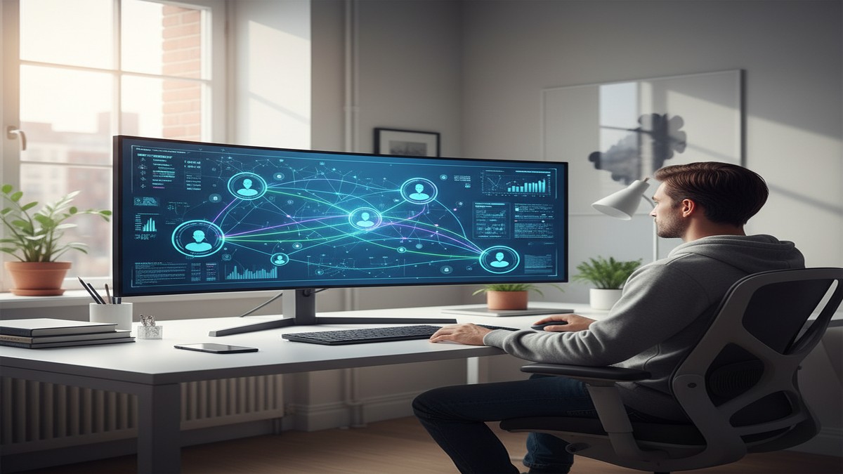 Technology dashboard showing dating app search matching algorithms