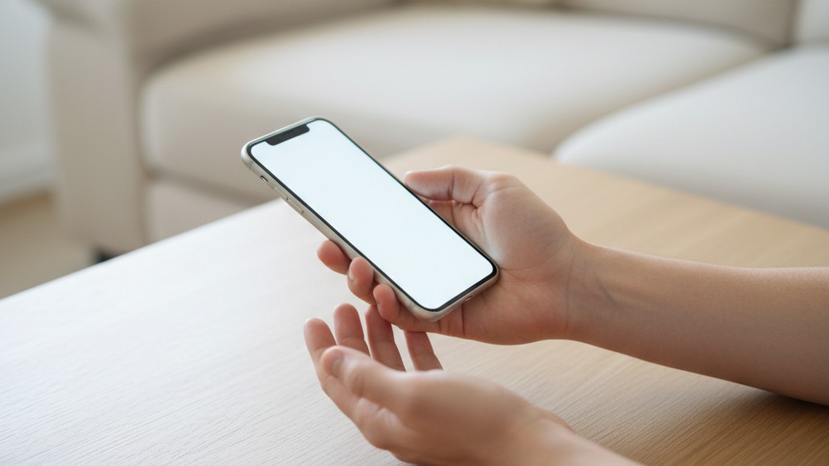 Two hands exchanging a phone, representing verifying whether a partner deleted their Hinge account