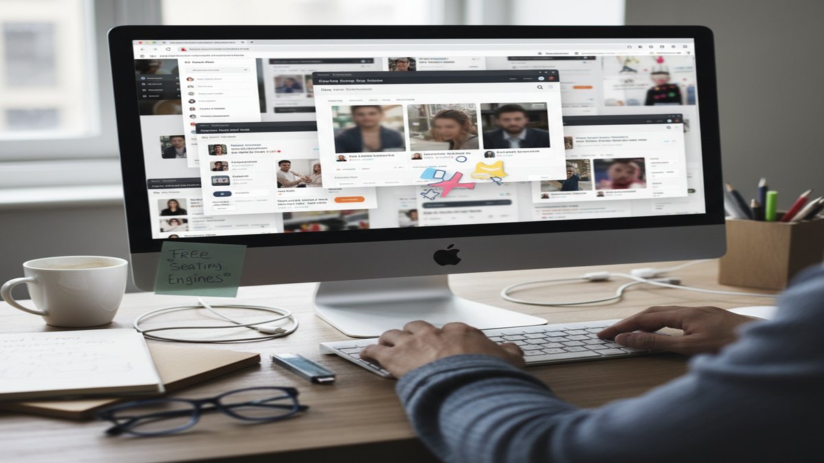 Testing multiple Tinder search tools on a computer screen