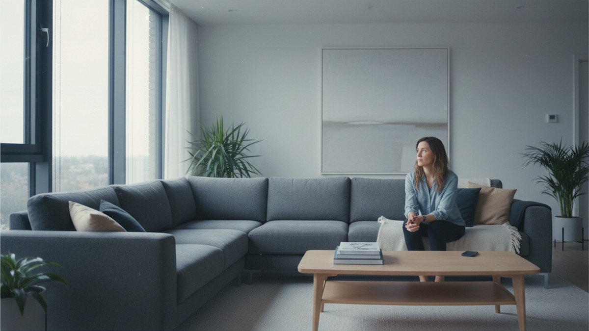 Person sitting alone contemplating next steps after reviewing concerning information
