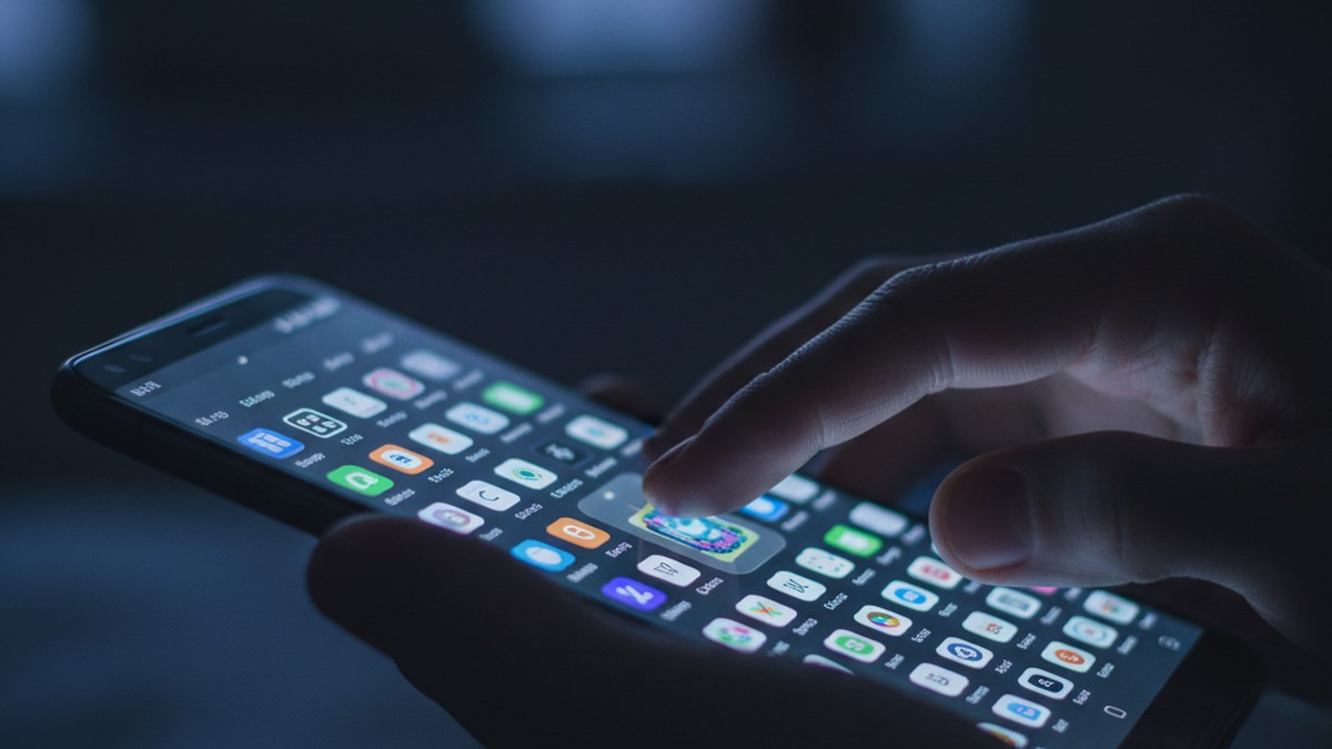 Android phone Settings showing app list with suspicious calculator vault app highlighted