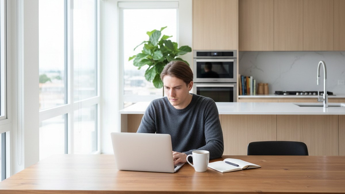 Researching Tinder subscription signals on laptop