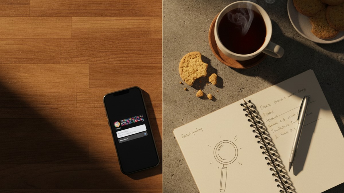 Phone with a lock screen notification beside a notebook — free ways to check if your wife is on Hinge