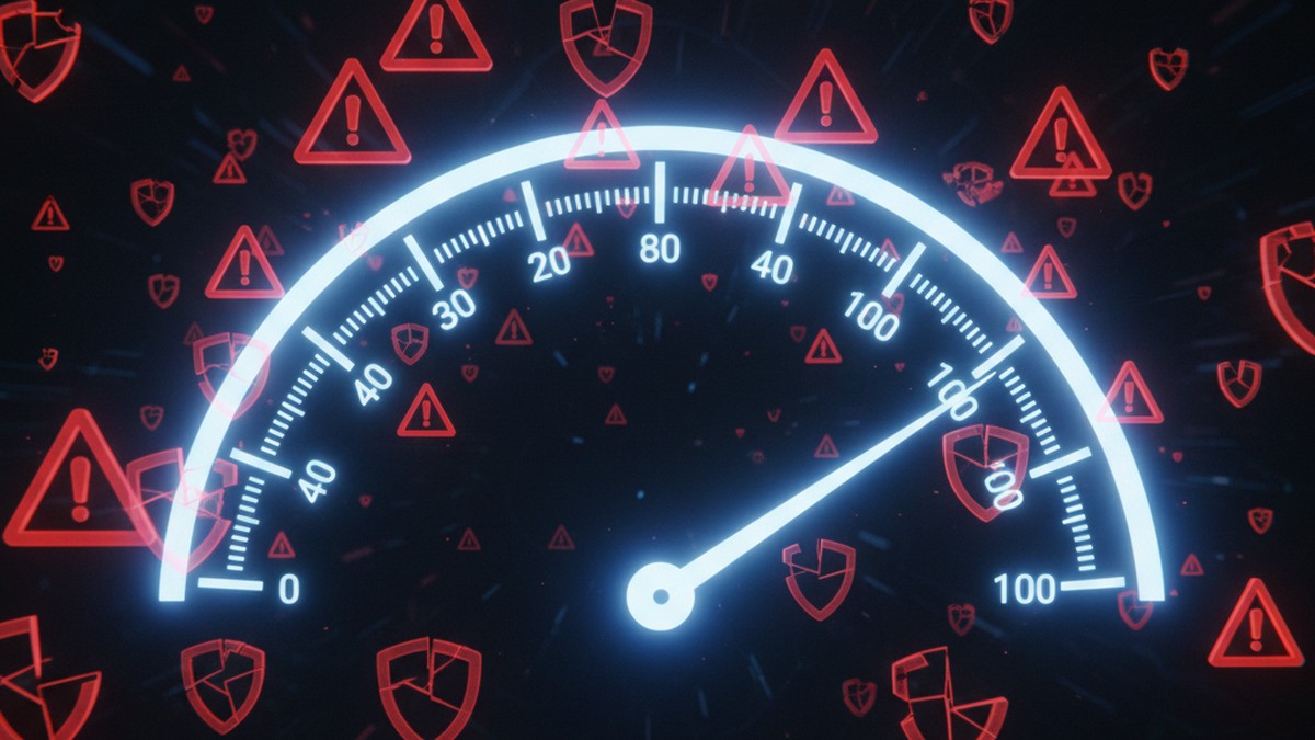 Trust score gauge showing zero, representing ProfileFinder.ai low Scamadviser rating