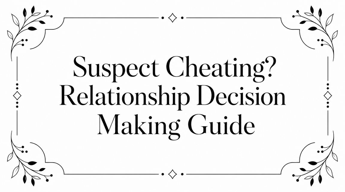 Suspect Cheating? Relationship Decision Making Guide