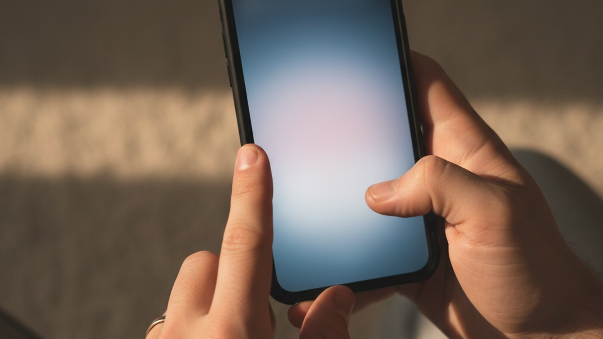 Hands holding a smartphone taking a screenshot as documentation