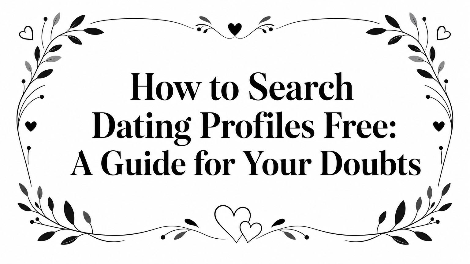 How to Search Dating Profiles Free: A Guide for Your Doubts