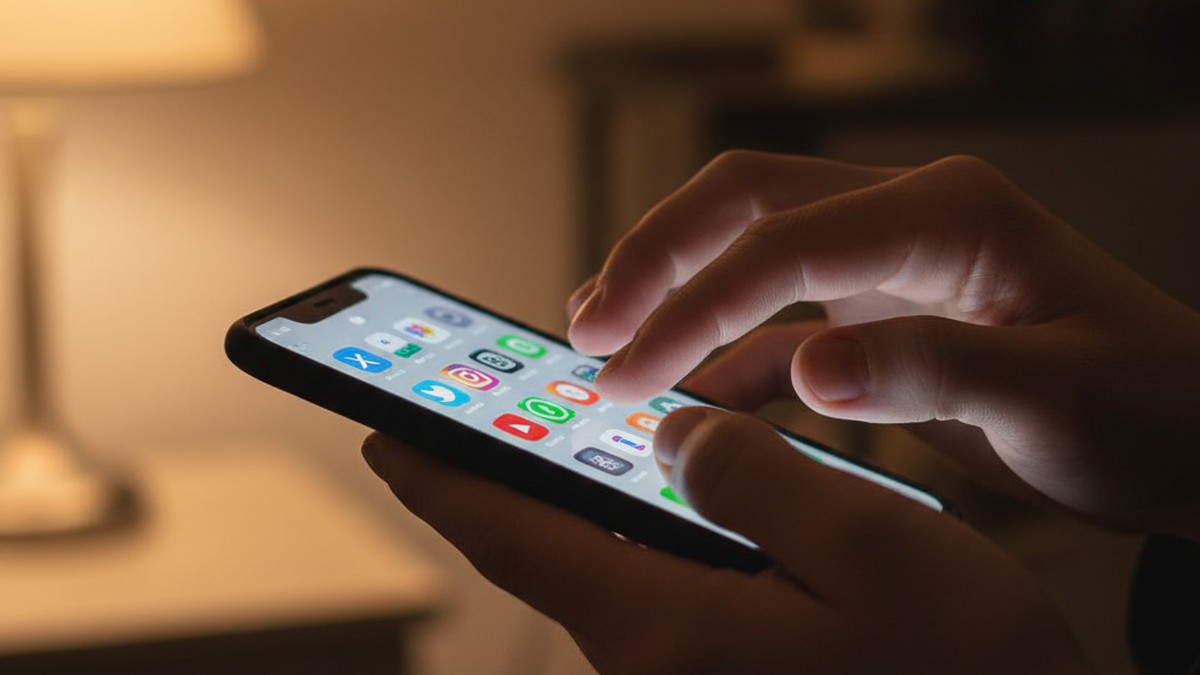 Hands holding smartphone with social media apps — which platforms are most used for cheating