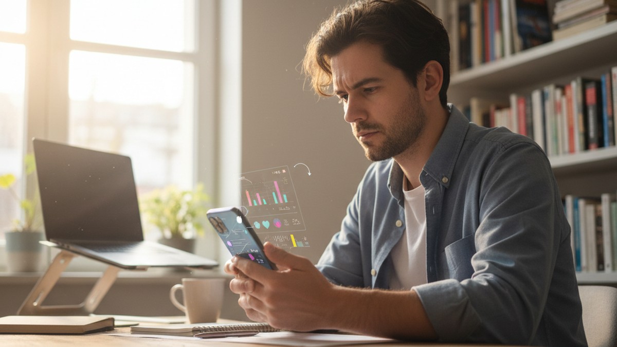 Person reviewing Tinder activity signals on phone — 4-signal detection framework