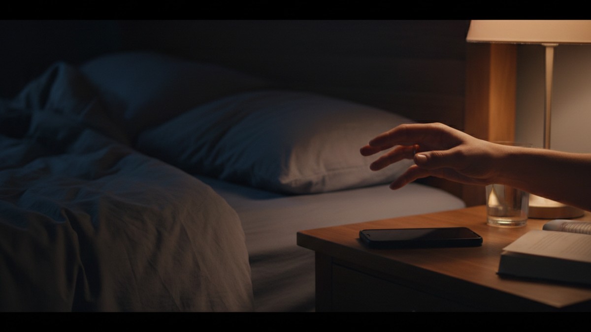 Phone face-down on nightstand — a common sign of hidden dating app activity