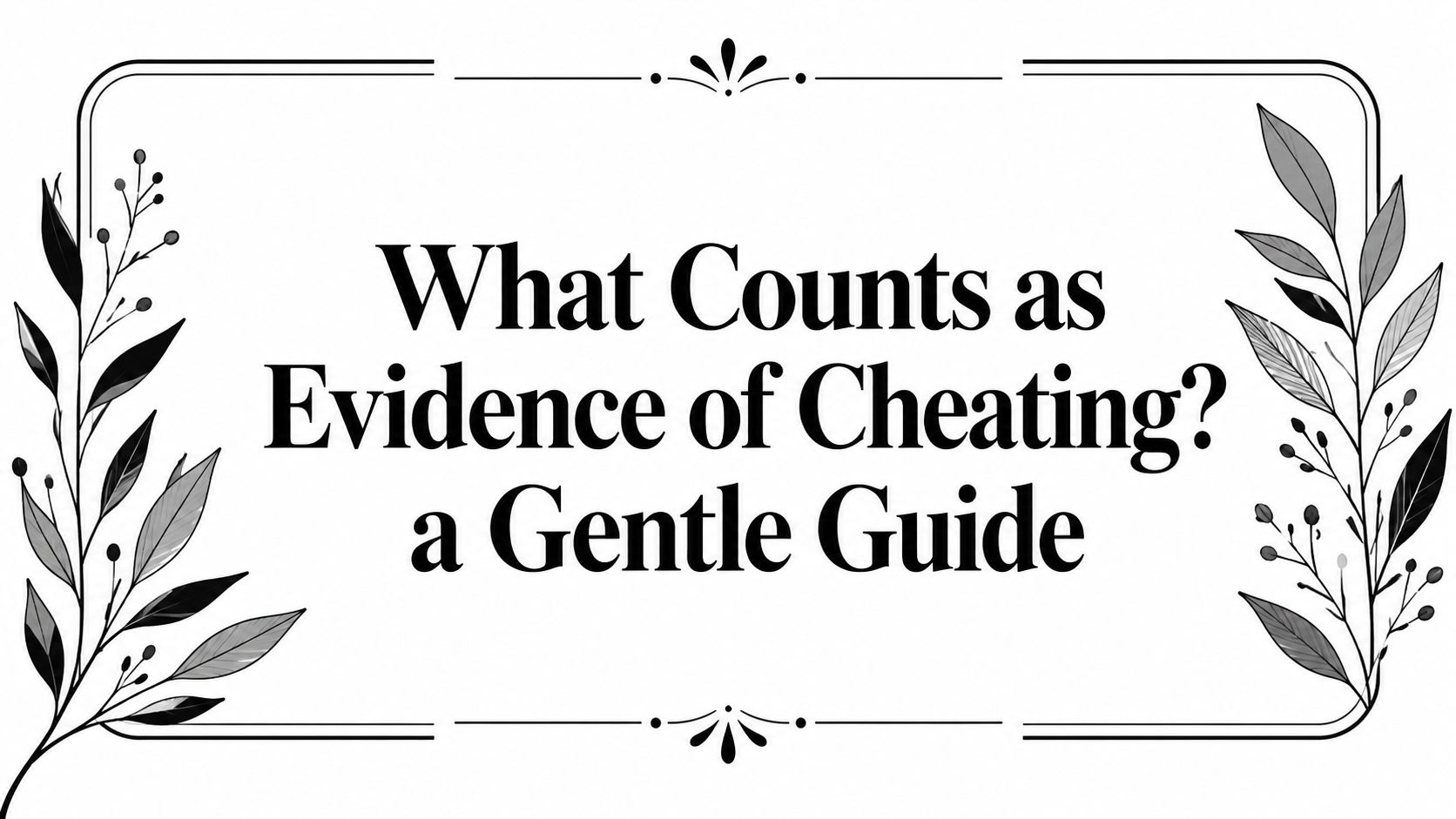 What Counts as Evidence of Cheating? a Gentle Guide