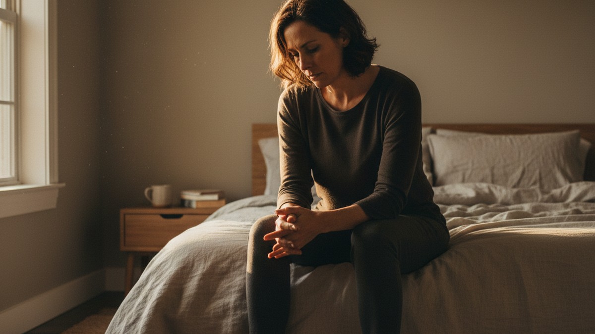Person sitting alone on bed processing betrayal trauma after finding out partner is cheating