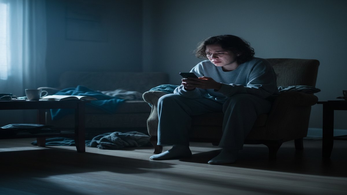 Person processing the shock of finding a partner on a dating app