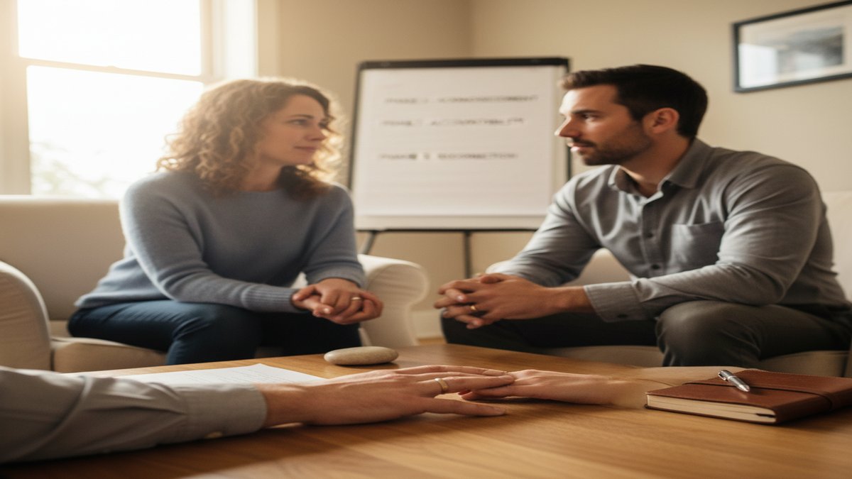 Couple working to rebuild trust after a relationship betrayal